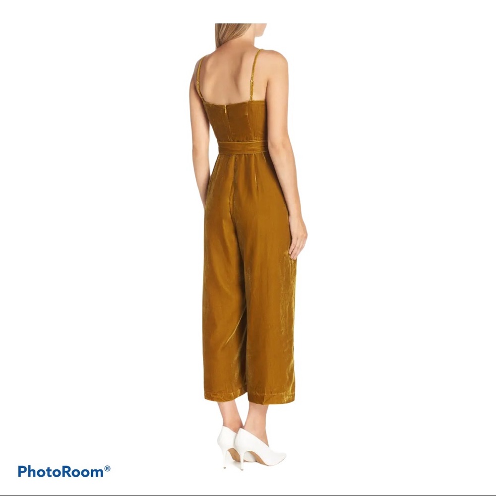 JCrew Velvet Jumpsuit with Tie - Picture 2 of 8
